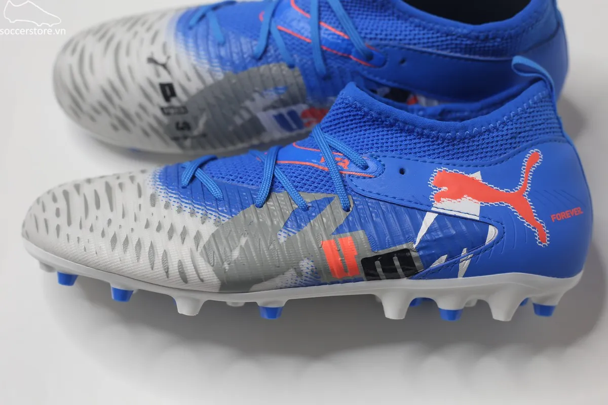 Puma Future 8 Match MG Jr màu trắng xanh 108789-01