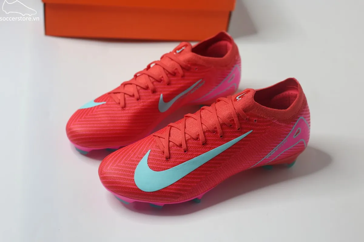 Nike Mercurial Vapor 16 Pro FG / MG Air Zoom- Mad Energy pack màu đỏ than hồng FQ8685-800