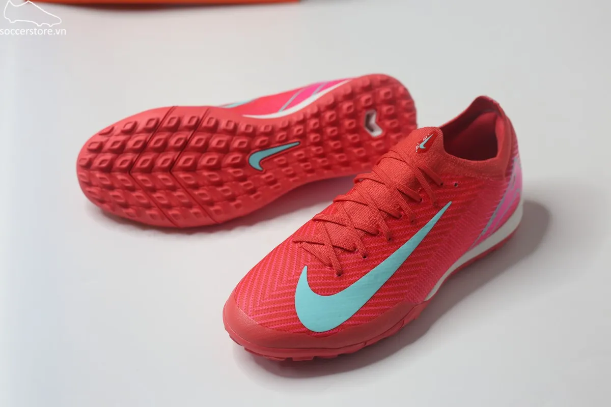 Nike Mercurial Vapor 16 Pro TF Air Zoom màu đỏ than hồng FQ8687-800
