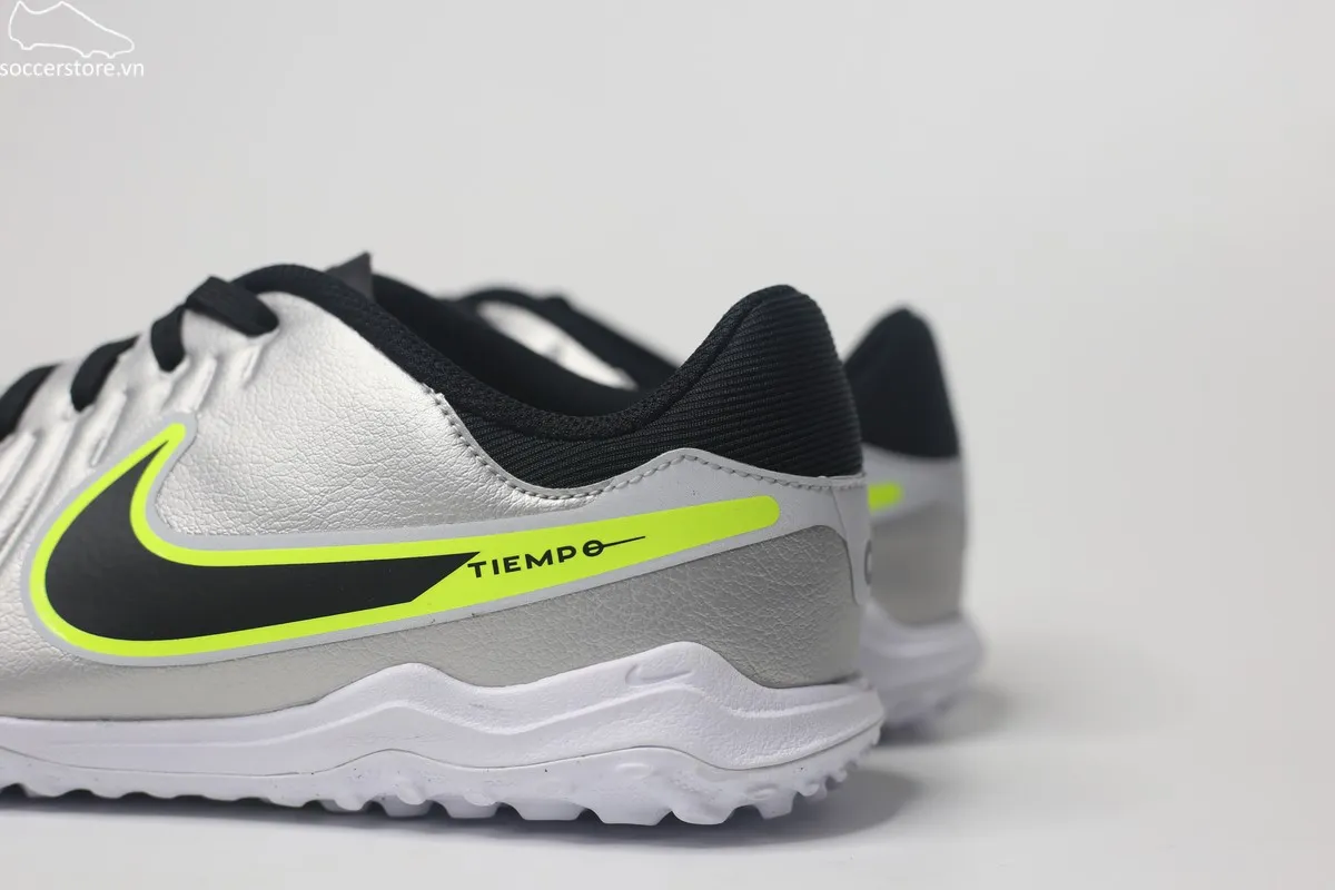 Giày bóng đá trẻ em Nike Tiempo Legend 10 Academy TF Jr màu bạc DV4351-001