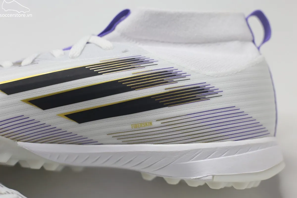 Adidas F50 League TF Jr Mid trắng đồng JI3550