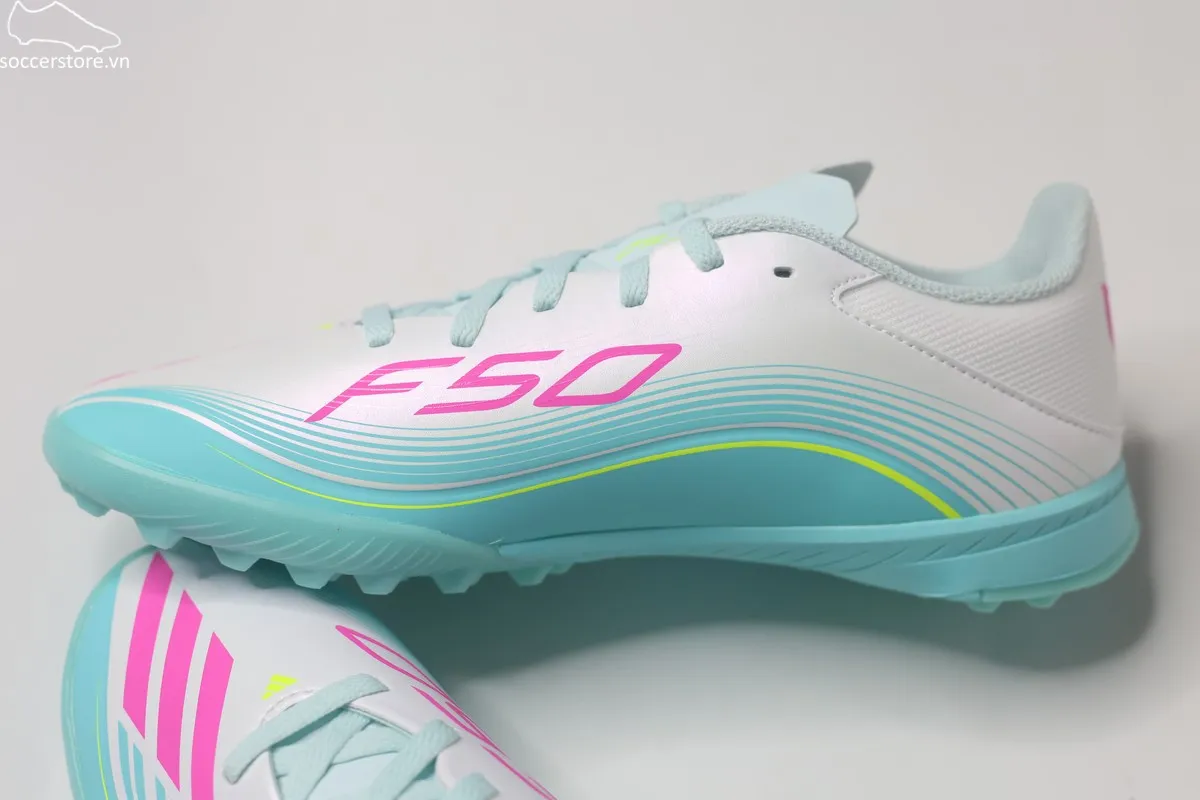 Adidas F50 League TF Messi Jr xanh ngọc JQ0944