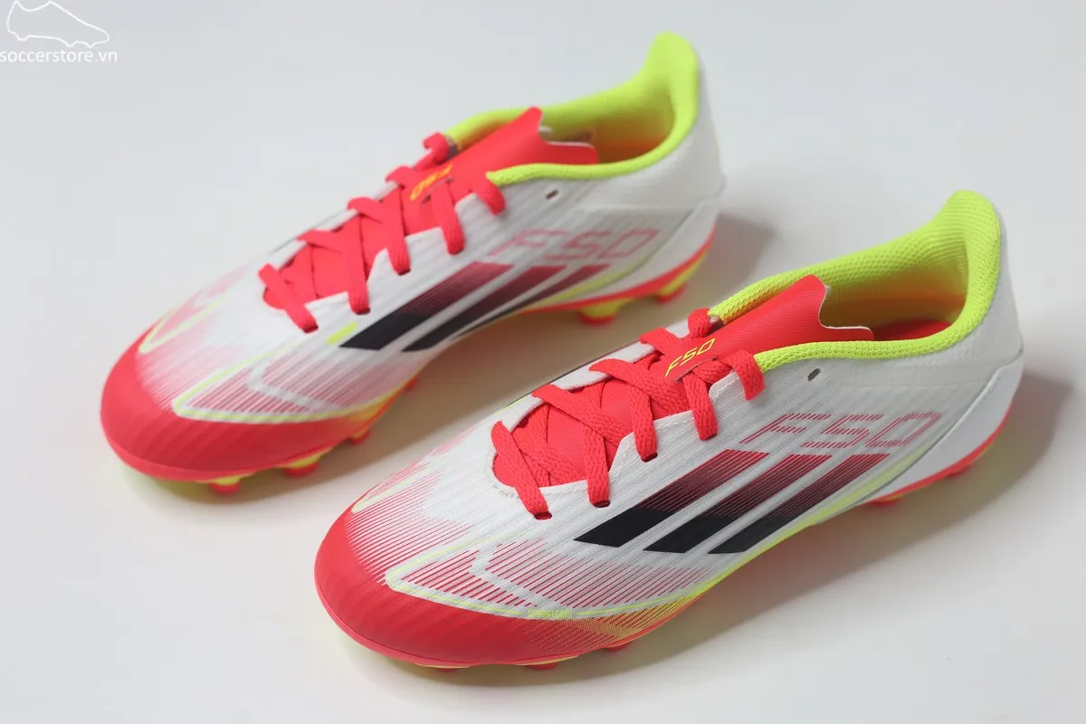 Adidas F50 League MG Kids- Pure Victory pack màu trắng đỏ IE3752 Jr