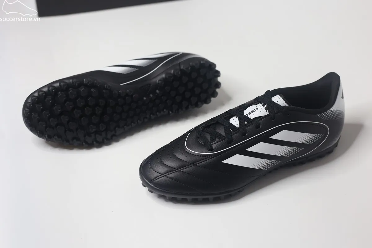 Giày bóng đá Adidas Goletto 9 màu đen trắng IH0083