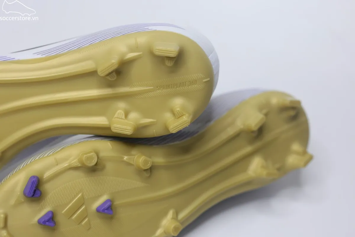 Adidas F50 League FG/MG Jr- Road To Glory trắng đồng JH7745