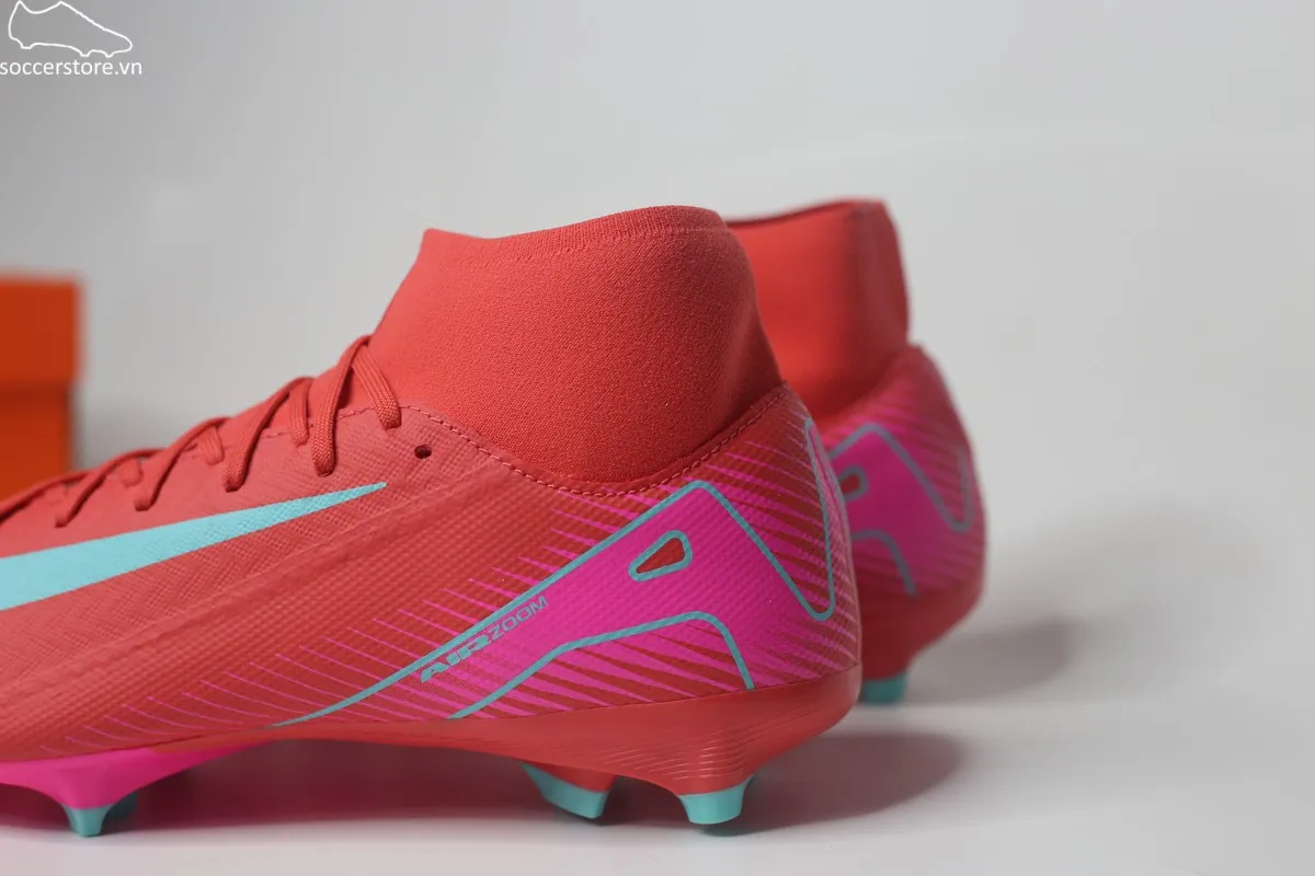 Nike Mercurial Superfly 10 Academy MG - FG Air Zoom Mad Energy pack màu đỏ than hồng FQ1456-800