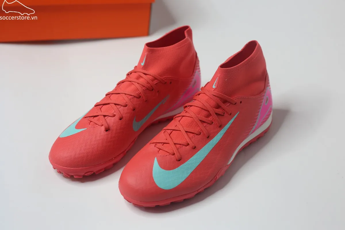 Nike Mercurial Superfly 10 Academy TF Air Zoom Mad Energy pack màu đỏ than hồng FQ8331-800