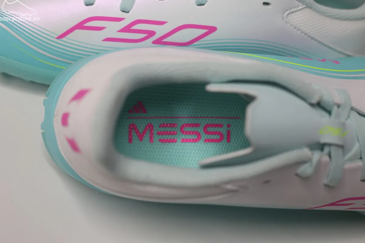 Adidas F50 League TF Messi Jr xanh ngọc JQ0944