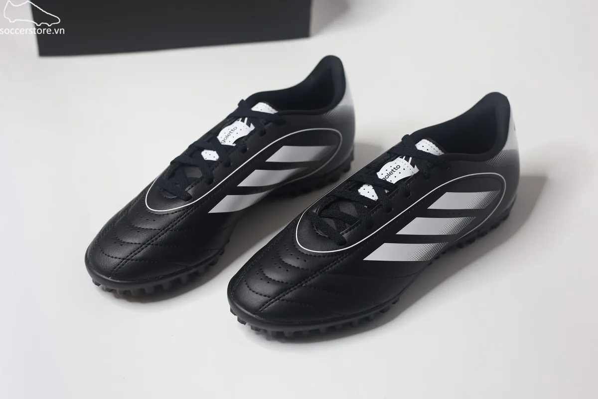 Giày bóng đá Adidas Goletto 9 màu đen trắng IH0083