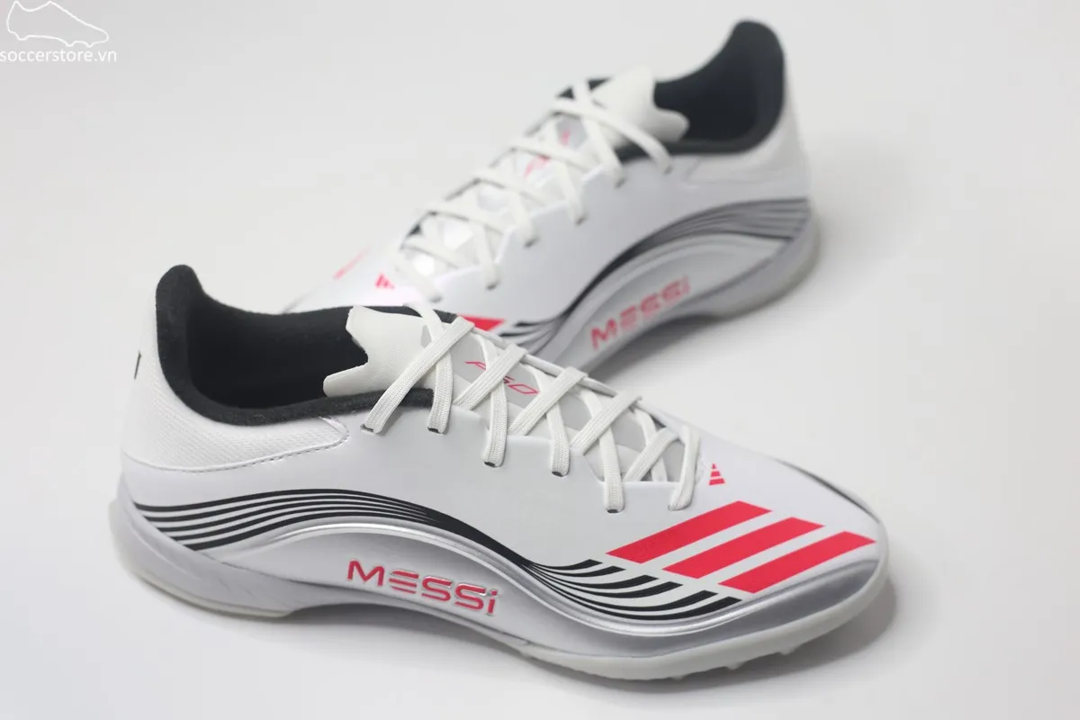 Adidas F50 League TF Messi Prestig10 màu trắng bạc JP7448