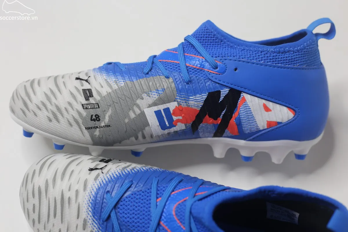 Puma Future 8 Match MG Jr màu trắng xanh 108789-01