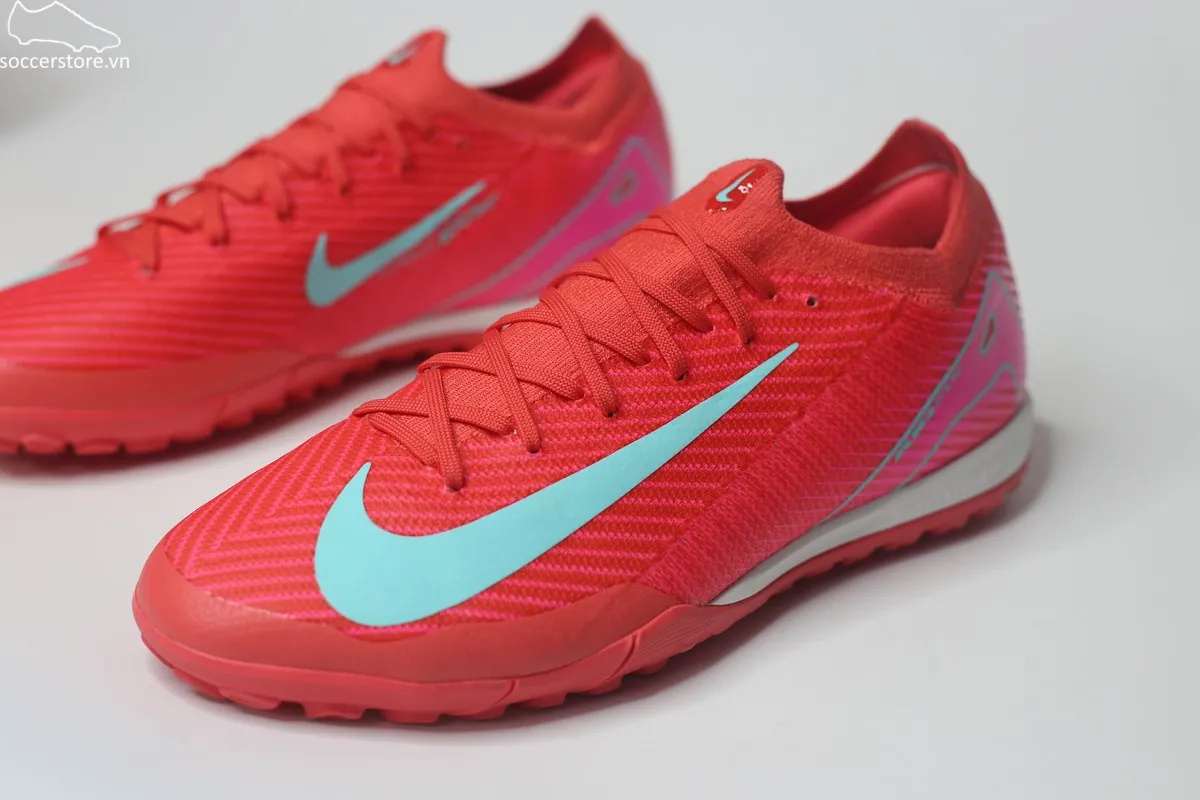 Nike Mercurial Vapor 16 Pro TF Air Zoom màu đỏ than hồng FQ8687-800