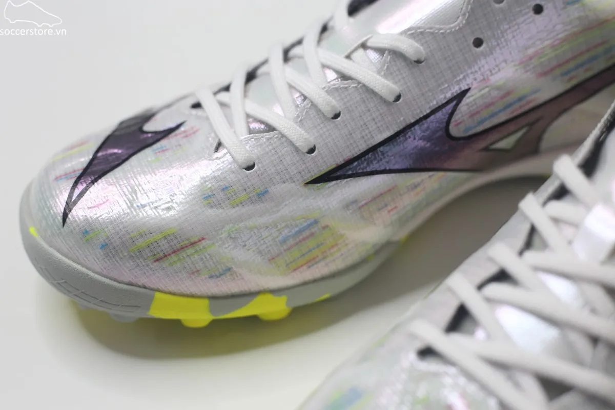Mizuno Alpha II Elite TF Frontier Pack trắng bạc P1GD256209