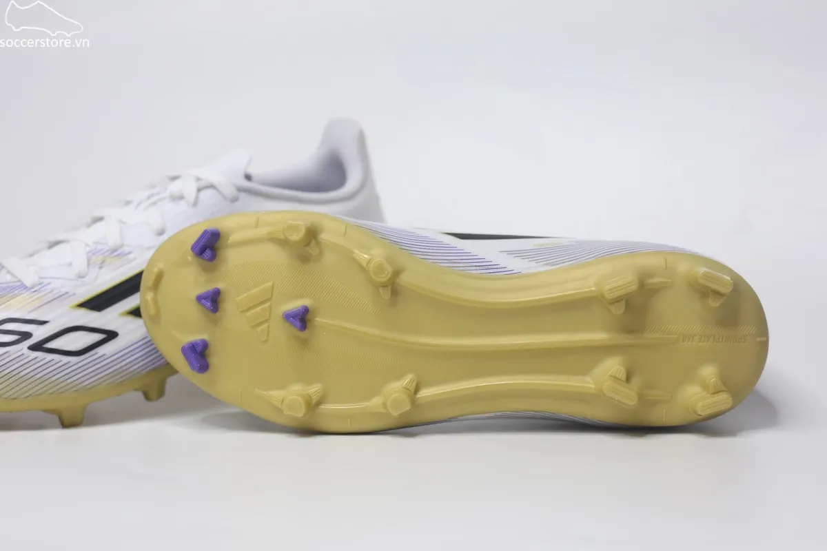 Adidas F50 League FG/MG Jr- Road To Glory trắng đồng JH7745