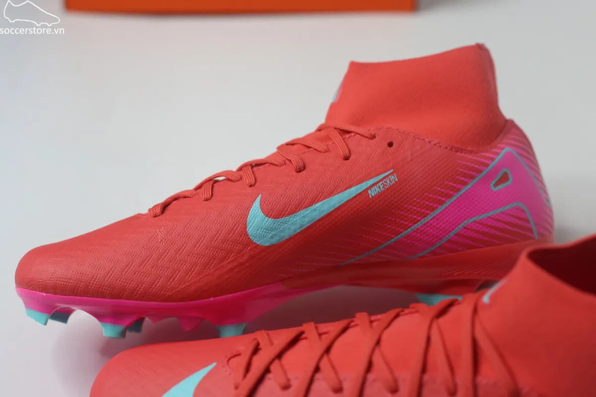 Nike Mercurial Superfly 10 Academy MG - FG Air Zoom Mad Energy pack màu đỏ than hồng FQ1456-800
