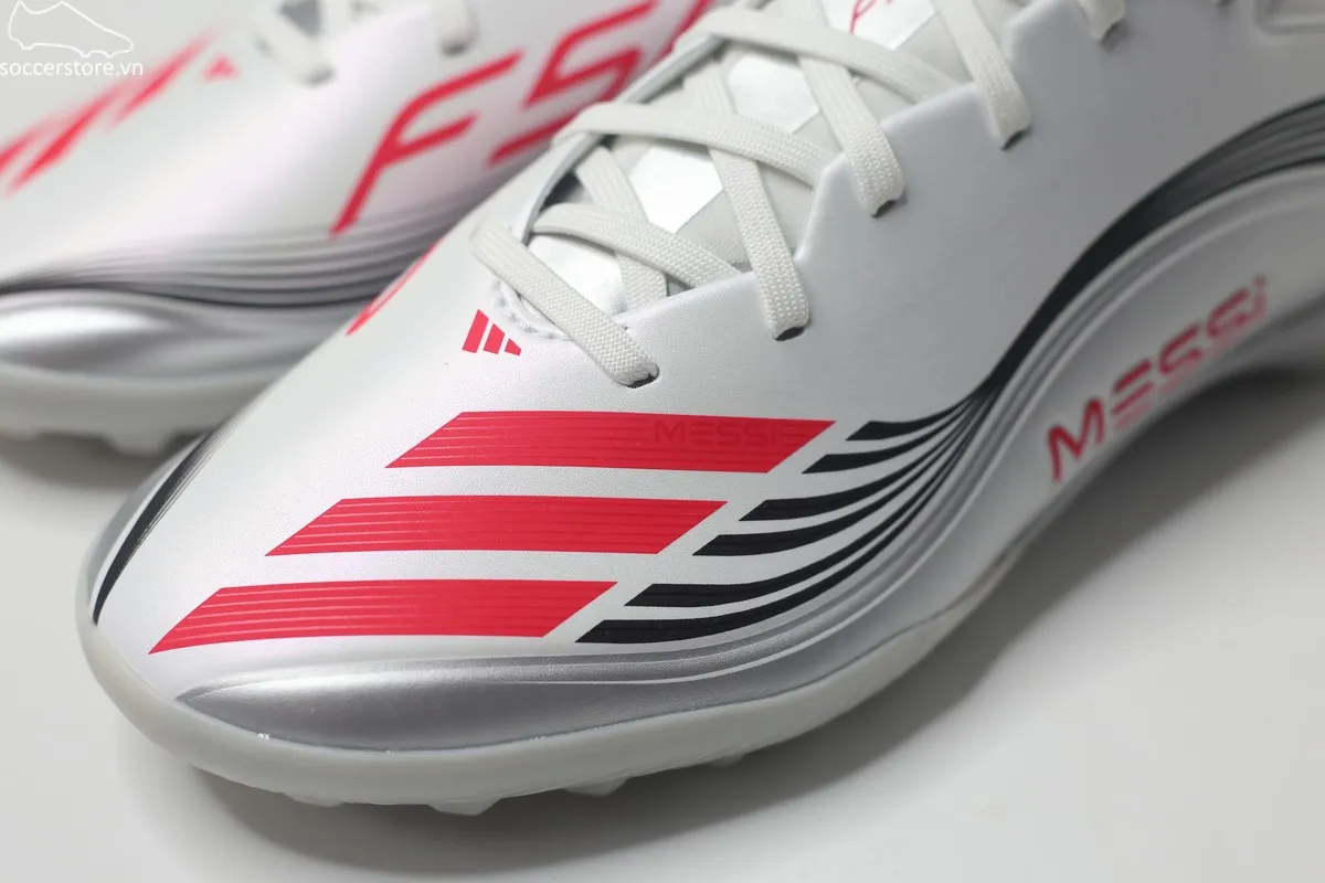 Adidas F50 League TF Messi Prestig10 màu trắng bạc JP7448