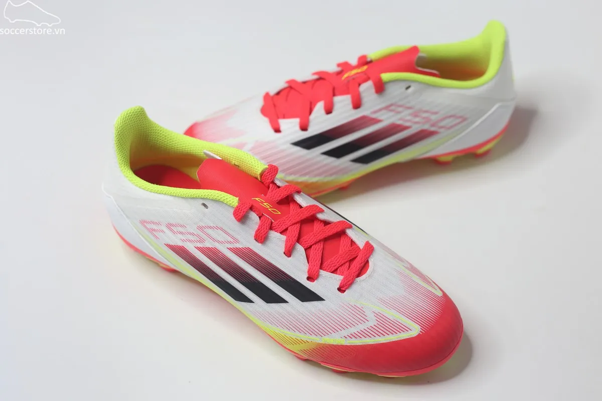 Adidas F50 League MG Kids- Pure Victory pack màu trắng đỏ IE3752 Jr