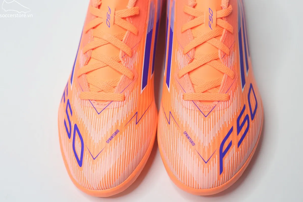 Giày Adidas F50 League TF J - màu cam trắng – Coral Blaze – JI0001