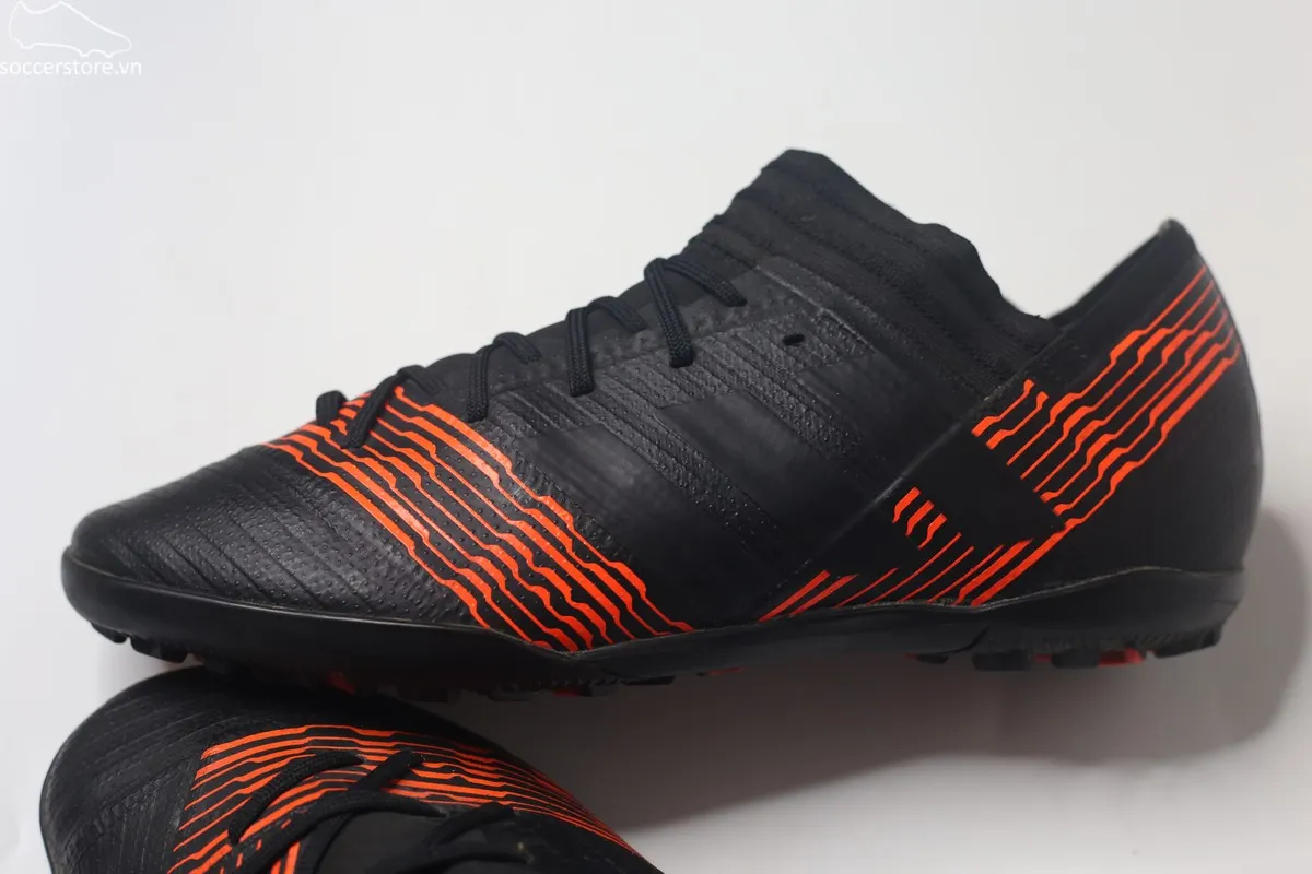 Used 85% Adidas Nemeziz Tango 17.3 TF- Core Black/ Solar Red size 42