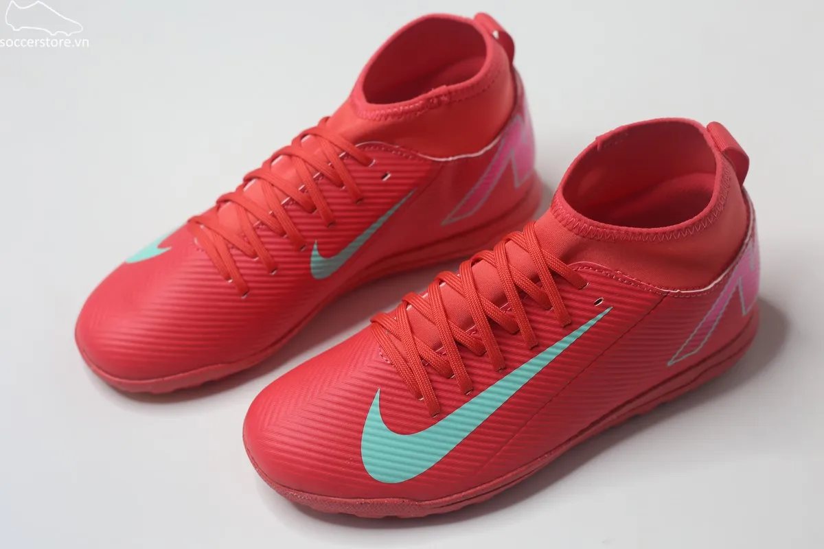 Nike Mercurial Superfly 10 Club TF Jr màu đỏ than hồng FQ8313-800