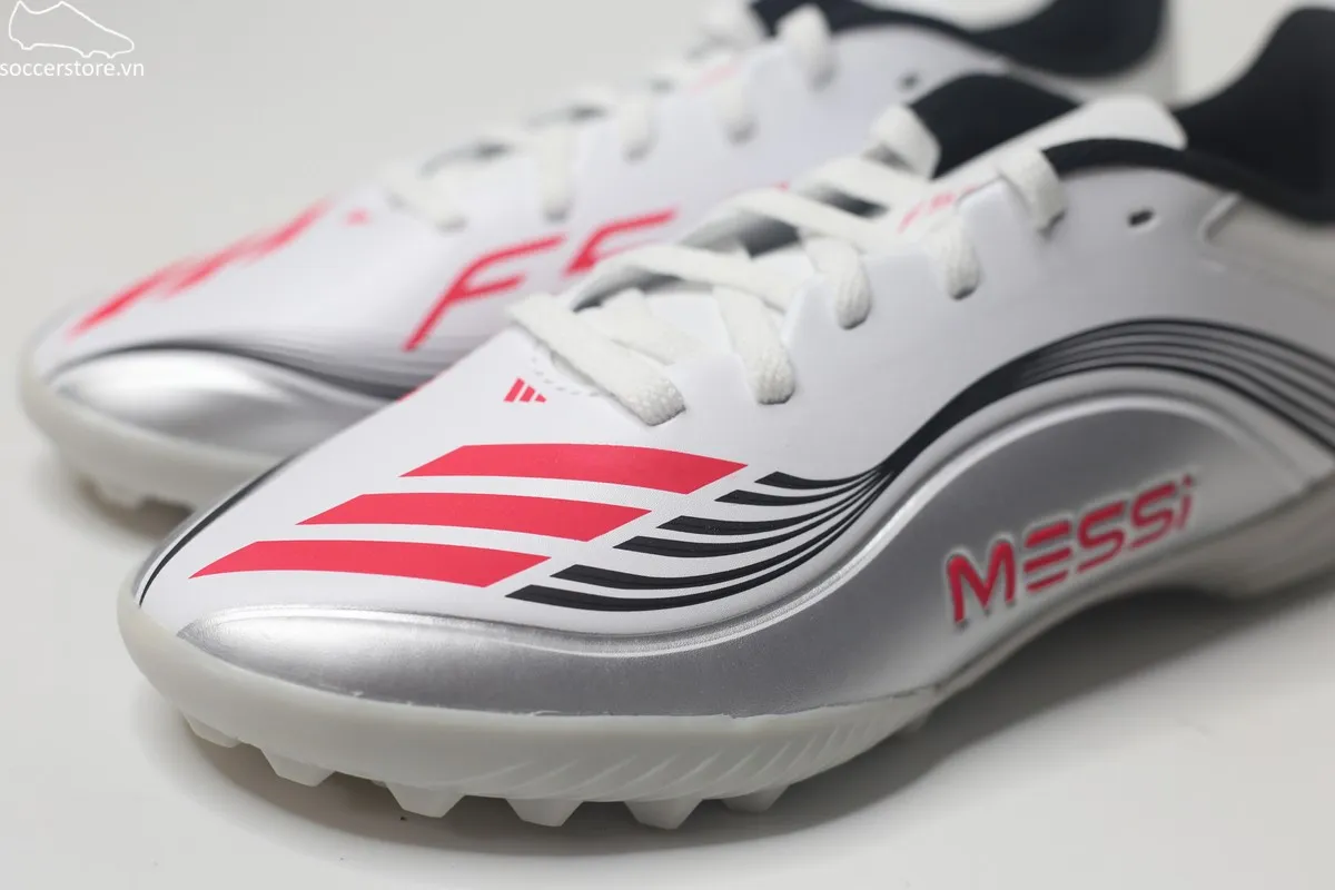 Adidas F50 League TF Jr Messi Prestig10 trắng bạc JP7456