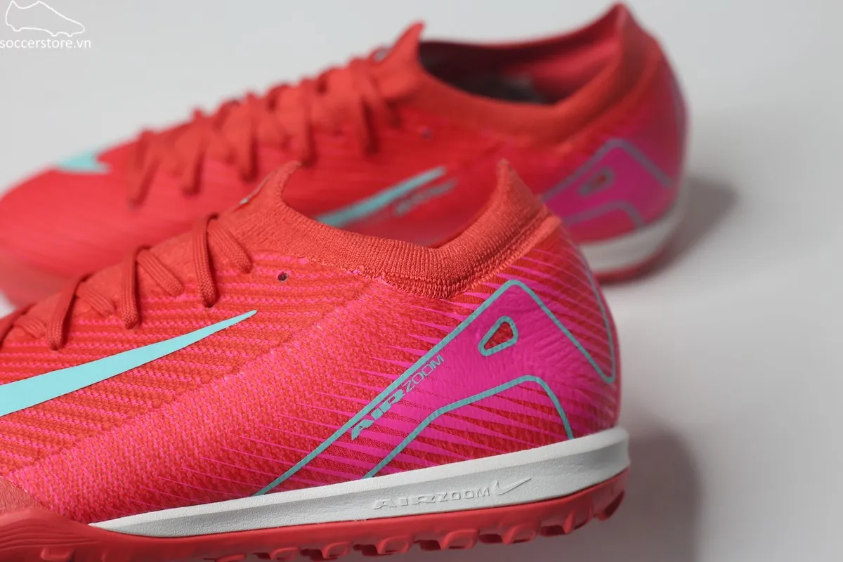 Nike Mercurial Vapor 16 Pro TF Air Zoom màu đỏ than hồng FQ8687-800