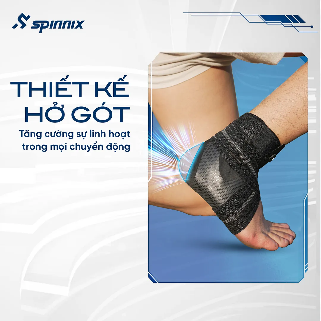 Băng cổ chân Spinnix ArmorX màu đen