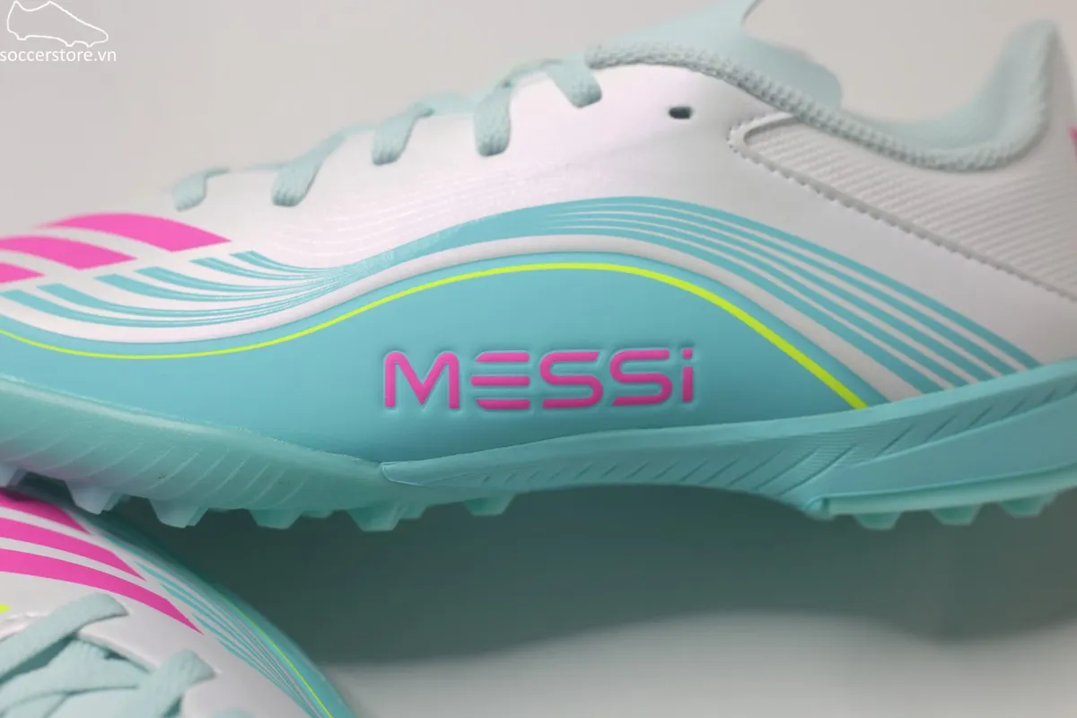 Adidas F50 League TF Messi Jr xanh ngọc JQ0944