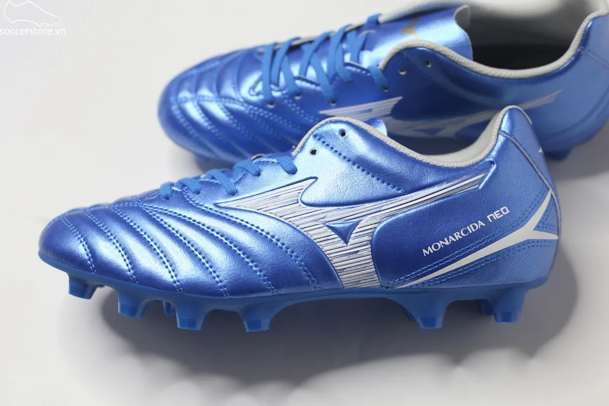 Mizuno Monarcida Neo 3 Select FG màu xanh trắng P1GA242527