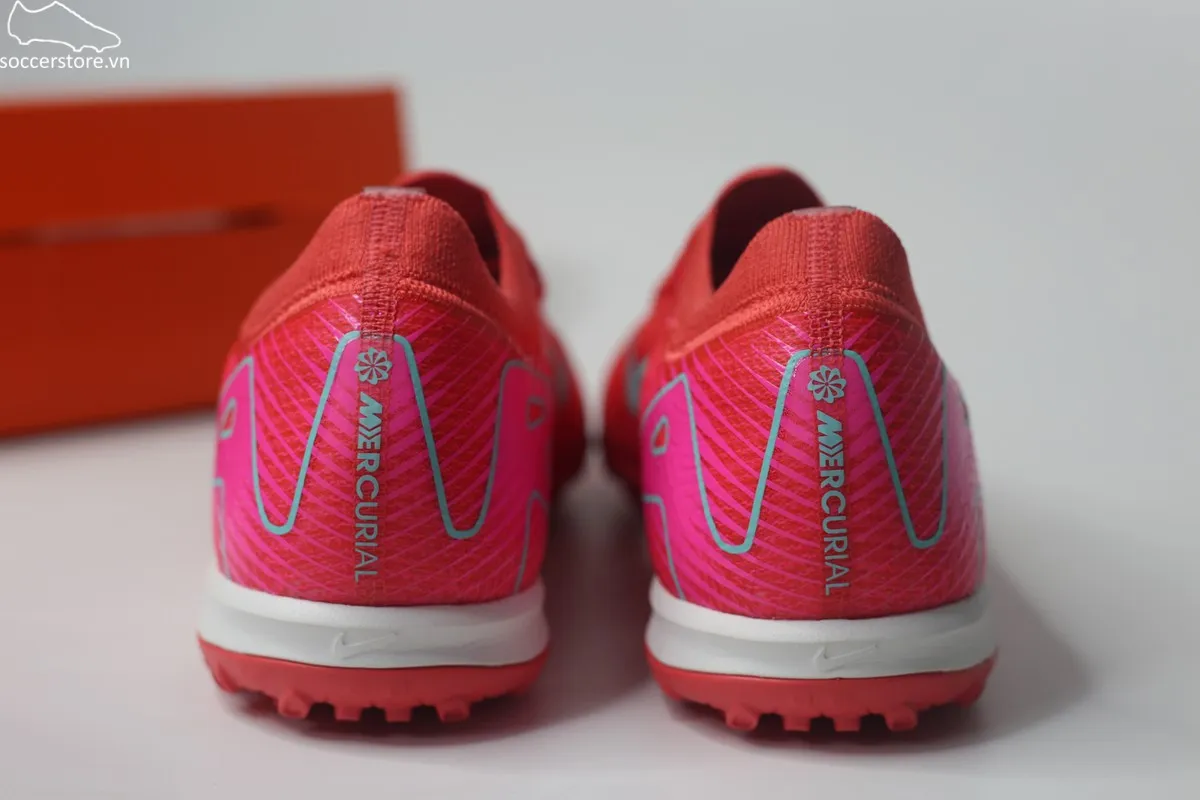 Nike Mercurial Vapor 16 Pro TF Air Zoom màu đỏ than hồng FQ8687-800