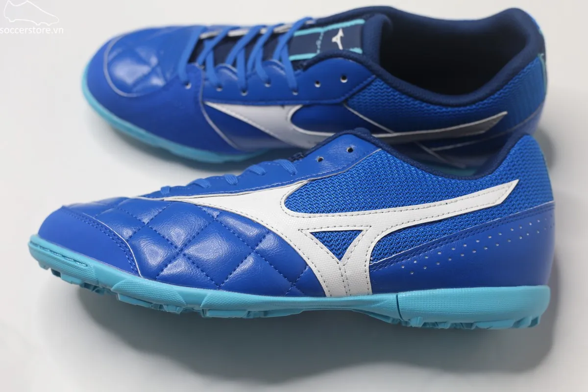 Mizuno Morelia Sala Club TF màu xanh trắng Q1GB241603