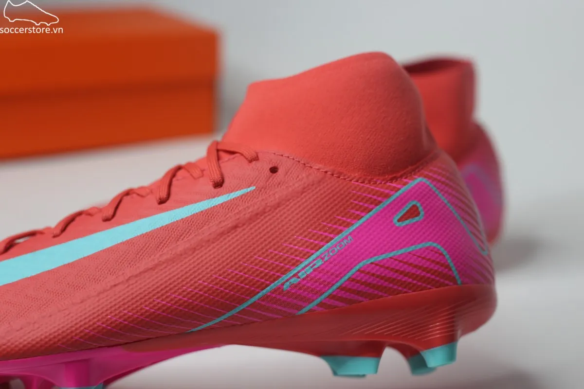 Nike Mercurial Superfly 10 Academy MG - FG Air Zoom Mad Energy pack màu đỏ than hồng FQ1456-800