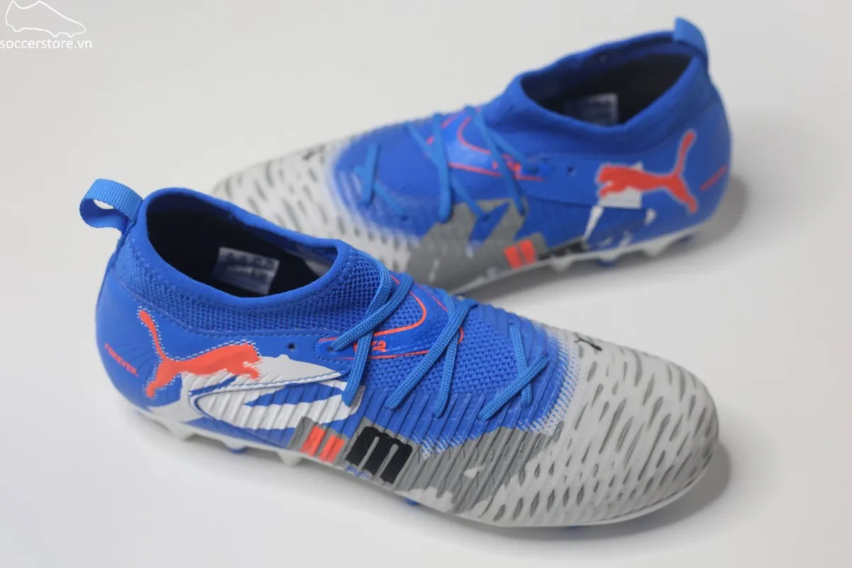 Puma Future 8 Match MG Jr màu trắng xanh 108789-01
