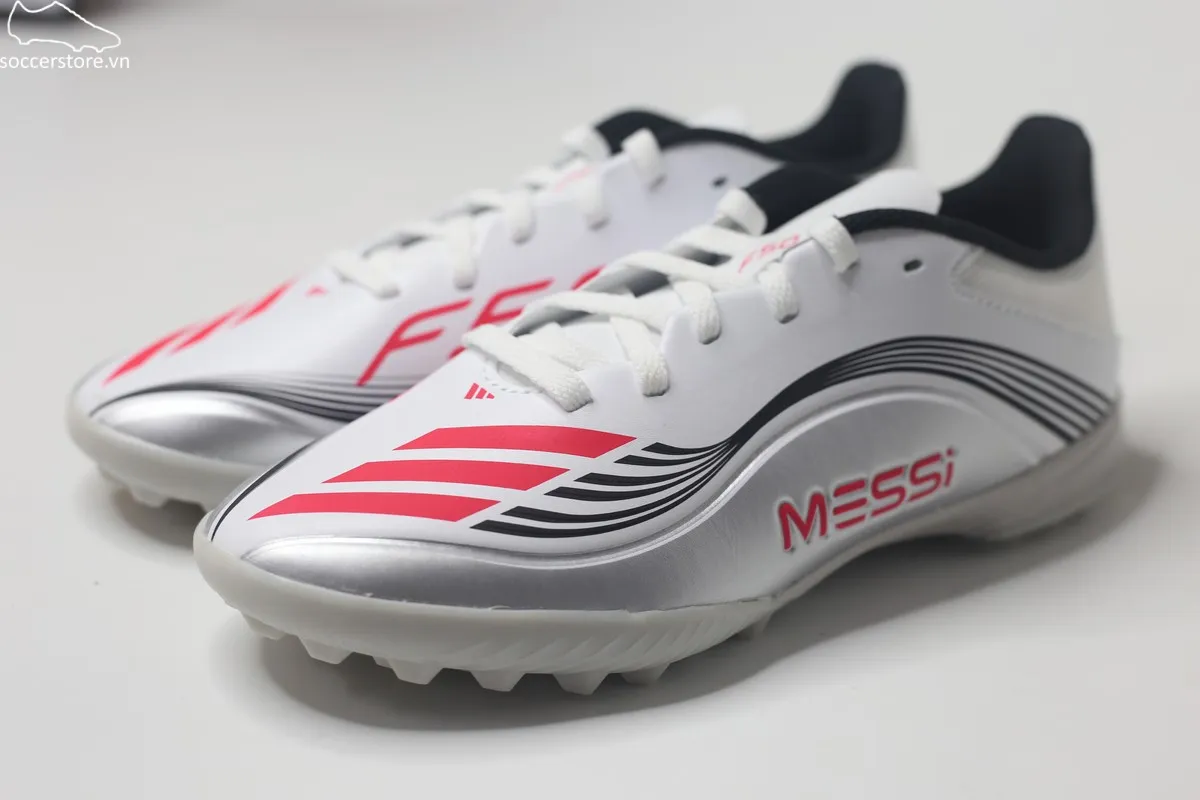 Adidas F50 League TF Jr Messi Prestig10 trắng bạc JP7456