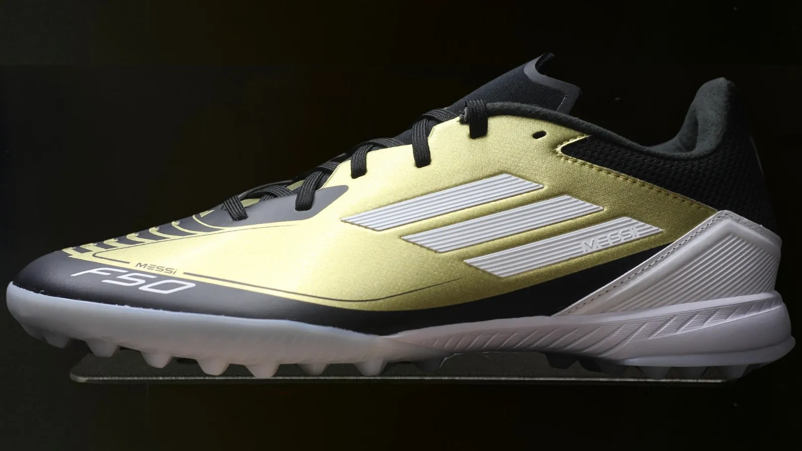 Adidas F50 League TF Messi 'Triunfo Dorado' màu vàng đồng IG9282