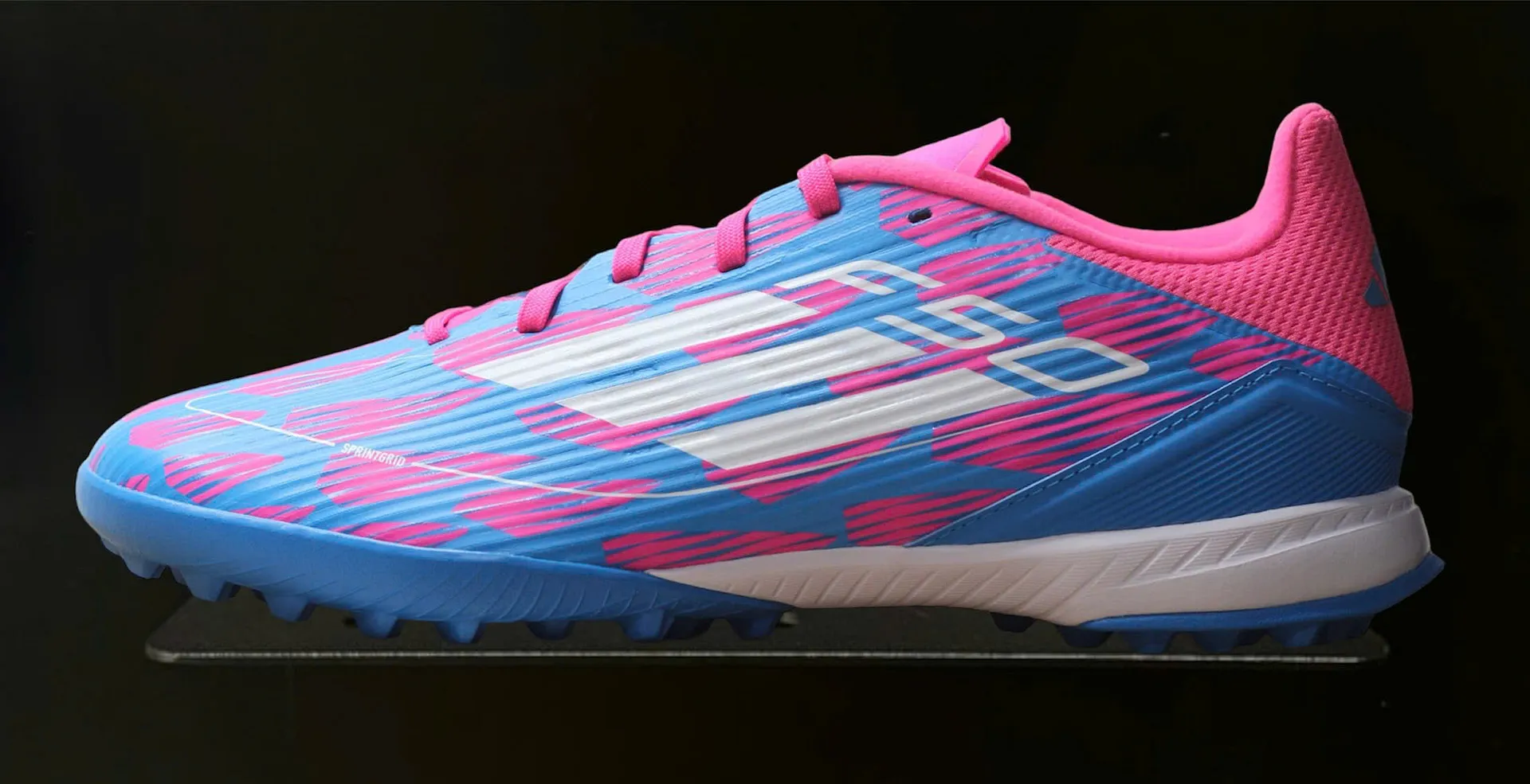 Adidas F50 League TF Reemergence pack màu hồng trắng IF1336